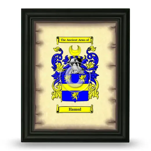 Hamul Coat of Arms Framed - Black