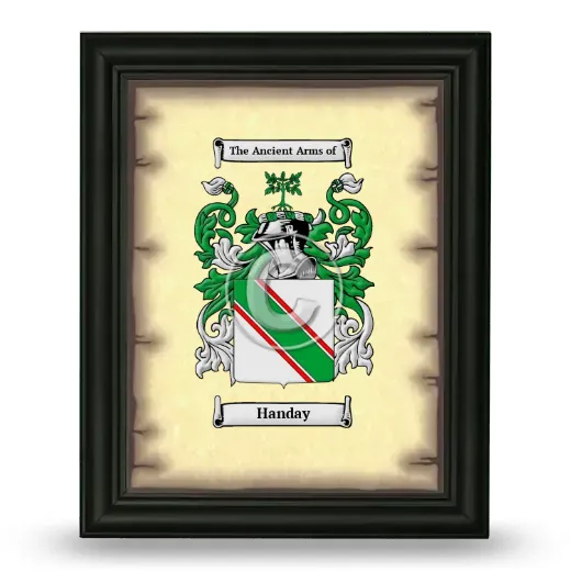 Handay Coat of Arms Framed - Black