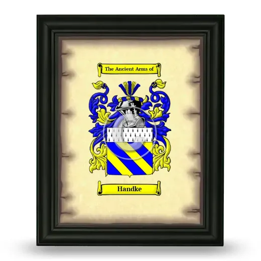 Handke Coat of Arms Framed - Black