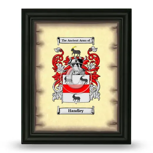 Handley Coat of Arms Framed - Black