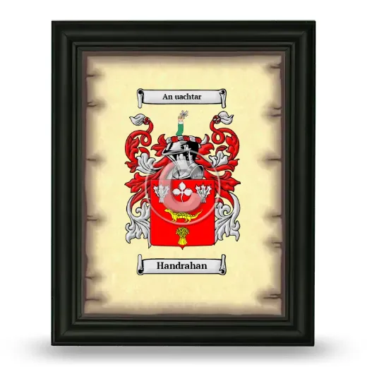 Handrahan Coat of Arms Framed - Black