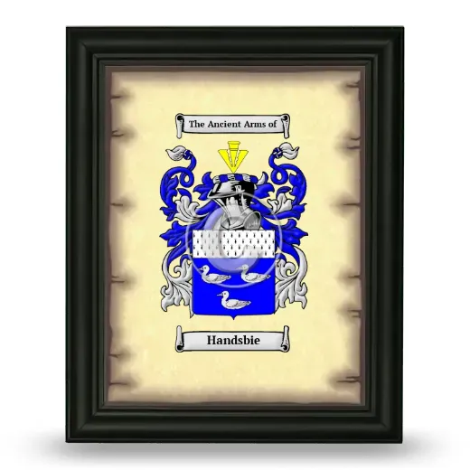 Handsbie Coat of Arms Framed - Black