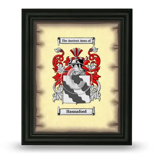 Hannaford Coat of Arms Framed - Black