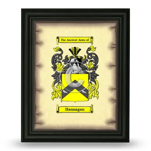 Hannagan Coat of Arms Framed - Black