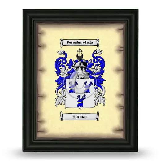 Hannas Coat of Arms Framed - Black