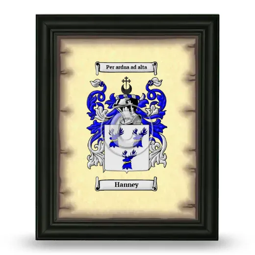 Hanney Coat of Arms Framed - Black
