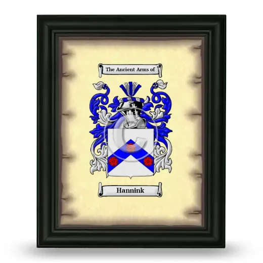 Hannink Coat of Arms Framed - Black