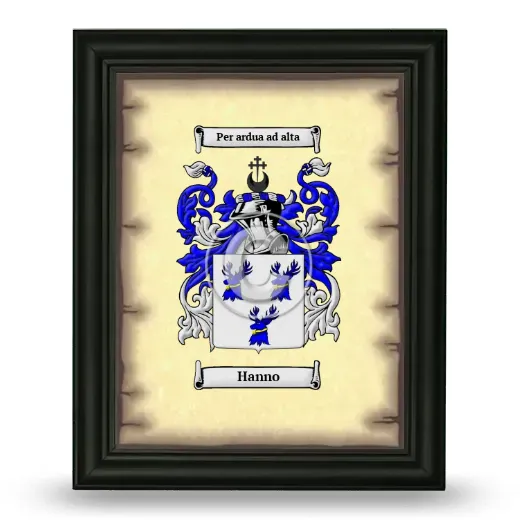 Hanno Coat of Arms Framed - Black