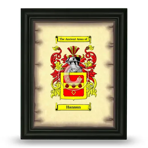 Hannun Coat of Arms Framed - Black