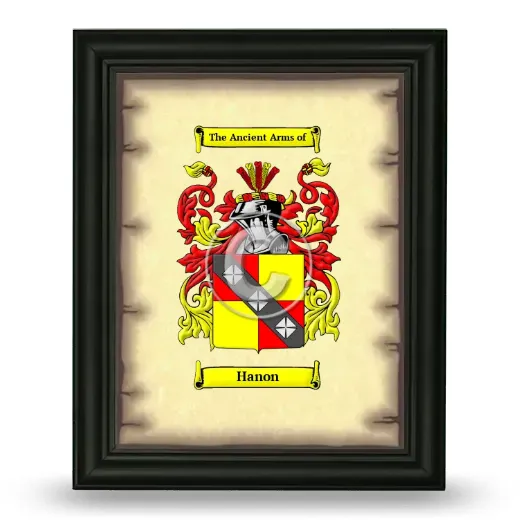 Hanon Coat of Arms Framed - Black