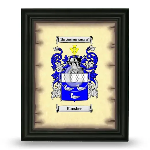 Hansbee Coat of Arms Framed - Black