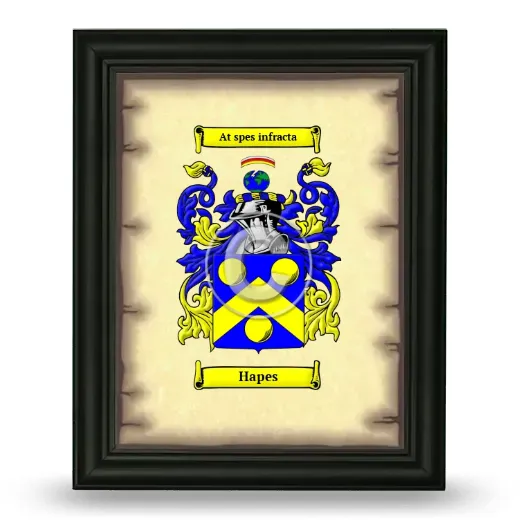 Hapes Coat of Arms Framed - Black