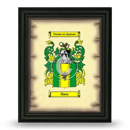 Hara Coat of Arms Framed - Black