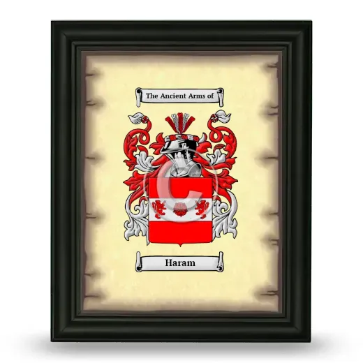 Haram Coat of Arms Framed - Black