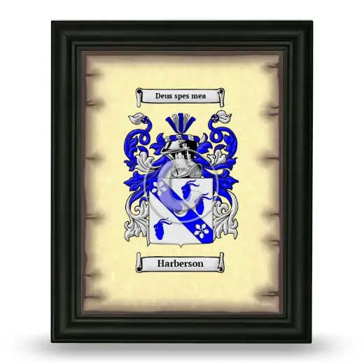 Harberson Coat of Arms Framed - Black