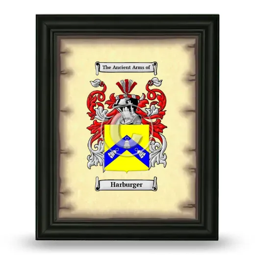 Harburger Coat of Arms Framed - Black