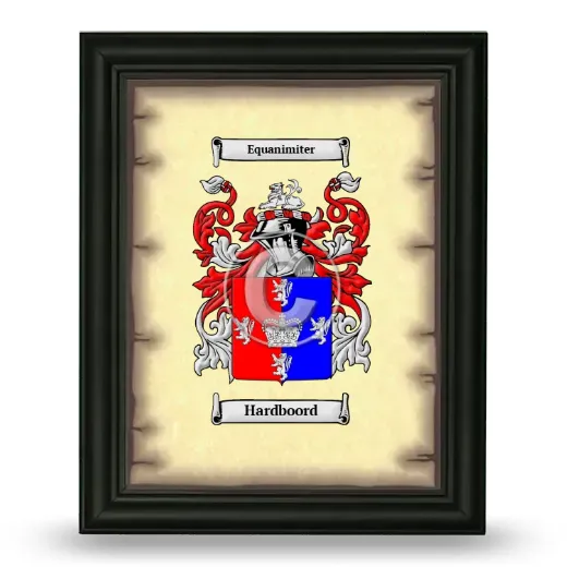 Hardboord Coat of Arms Framed - Black