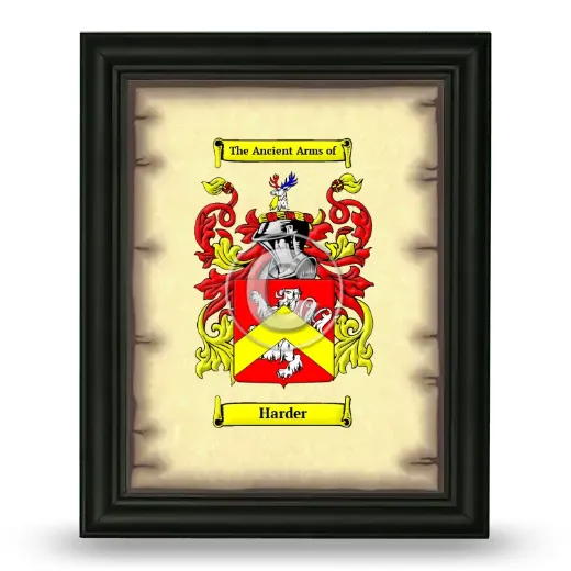 Harder Coat of Arms Framed - Black