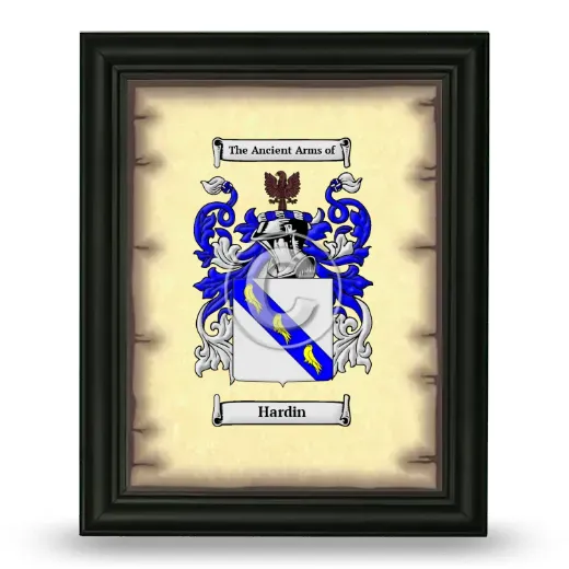 Hardin Coat of Arms Framed - Black