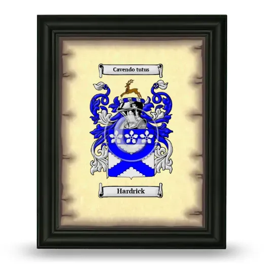 Hardrick Coat of Arms Framed - Black