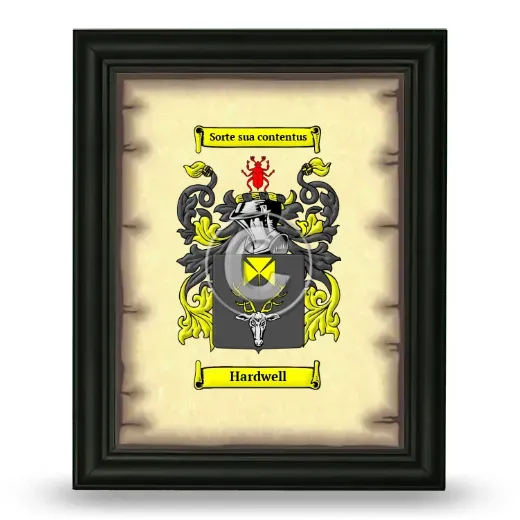 Hardwell Coat of Arms Framed - Black