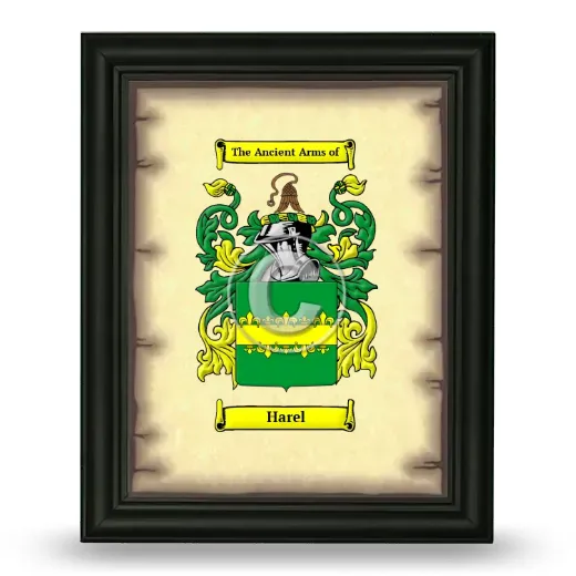 Harel Coat of Arms Framed - Black