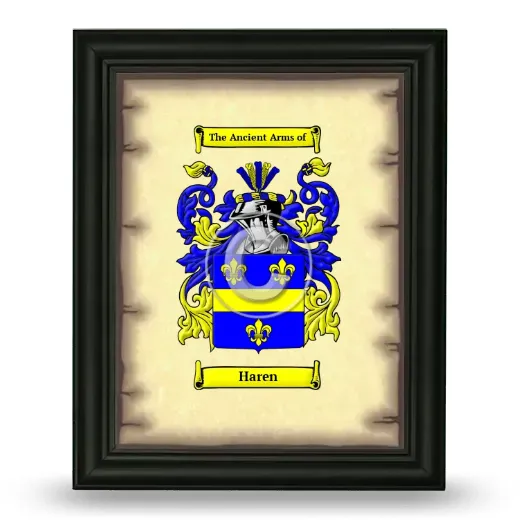 Haren Coat of Arms Framed - Black