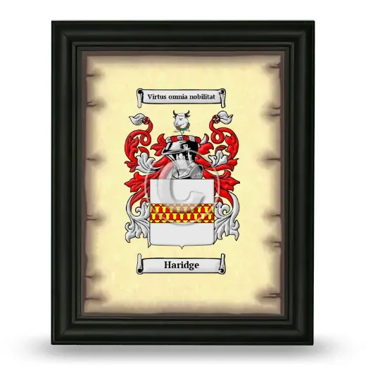 Haridge Coat of Arms Framed - Black