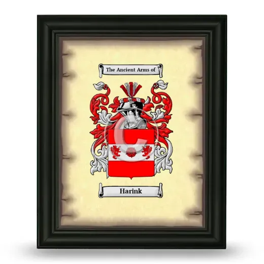 Harink Coat of Arms Framed - Black
