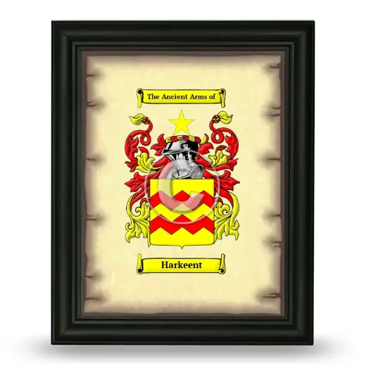 Harkeent Coat of Arms Framed - Black