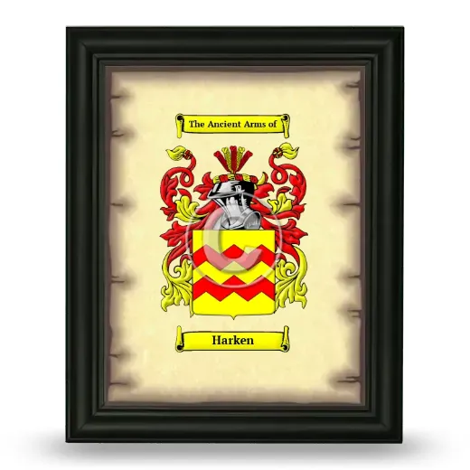 Harken Coat of Arms Framed - Black