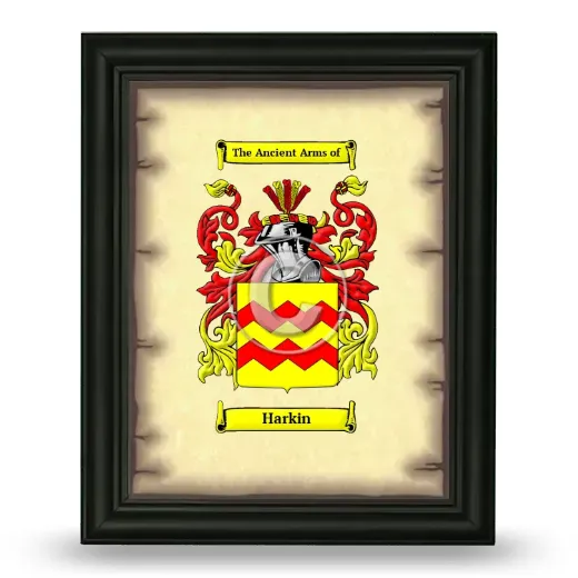 Harkin Coat of Arms Framed - Black