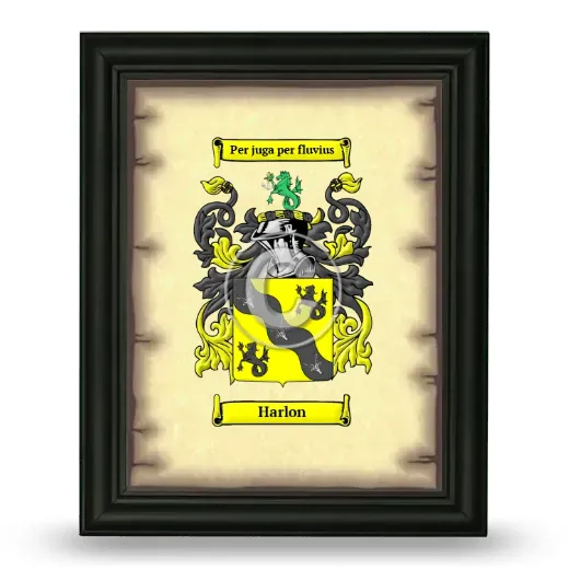Harlon Coat of Arms Framed - Black