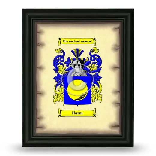 Harm Coat of Arms Framed - Black