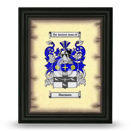 Harmen Coat of Arms Framed - Black