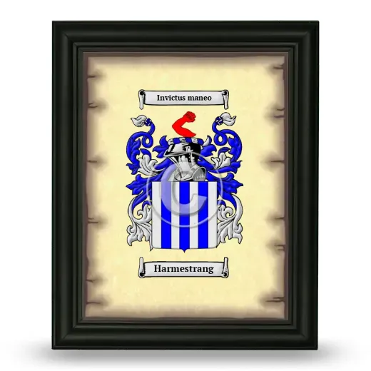 Harmestrang Coat of Arms Framed - Black