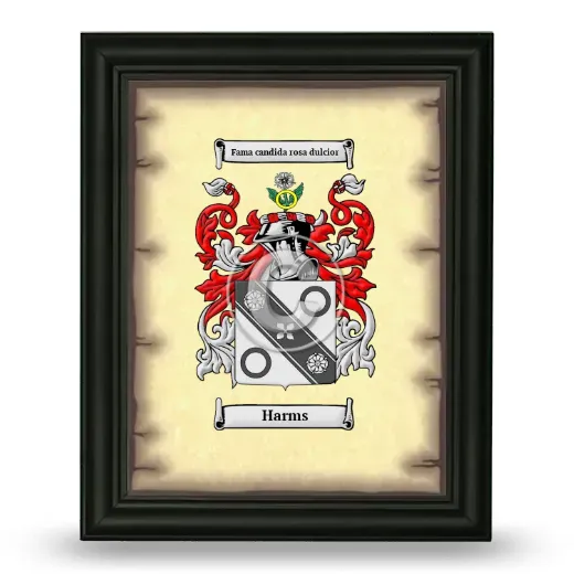 Harms Coat of Arms Framed - Black