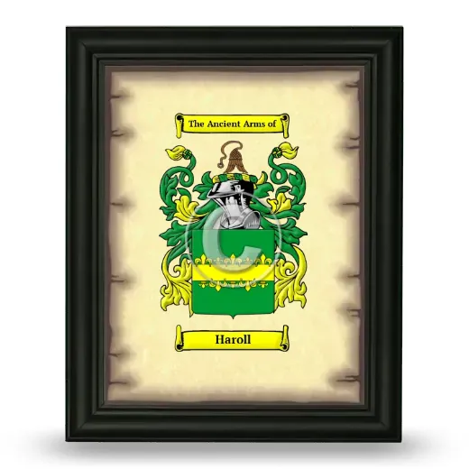 Haroll Coat of Arms Framed - Black