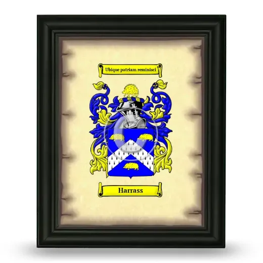 Harrass Coat of Arms Framed - Black