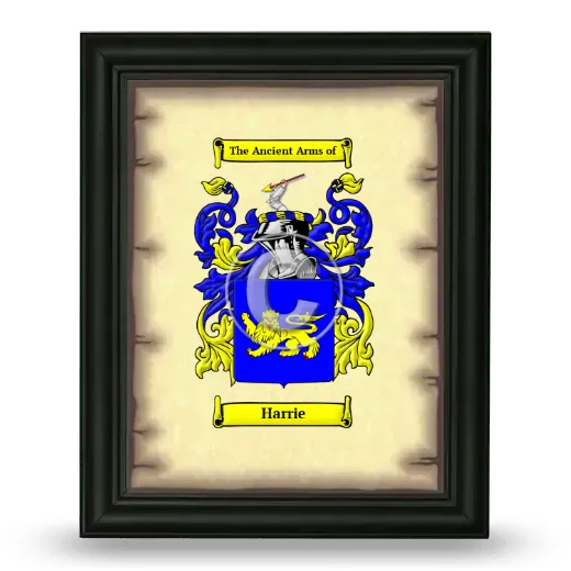 Harrie Coat of Arms Framed - Black
