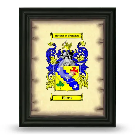 Harris Coat of Arms Framed - Black