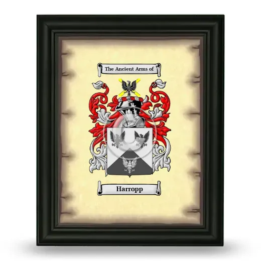 Harropp Coat of Arms Framed - Black