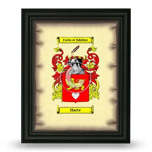Harte Coat of Arms Framed - Black
