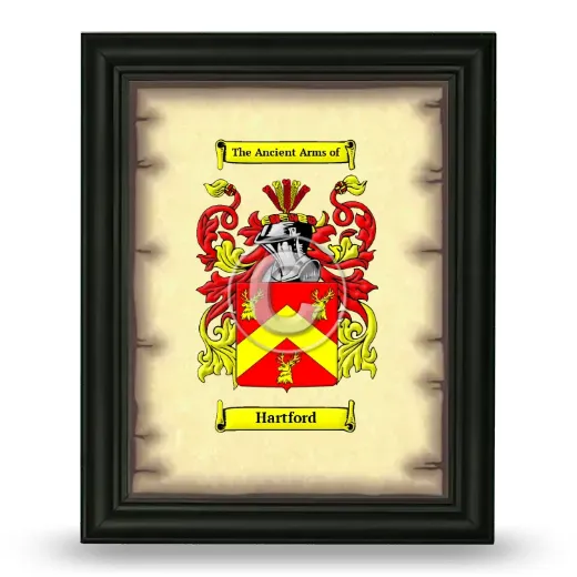 Hartford Coat of Arms Framed - Black