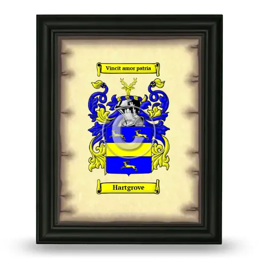 Hartgrove Coat of Arms Framed - Black