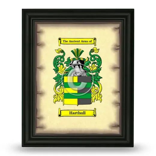 Harthull Coat of Arms Framed - Black