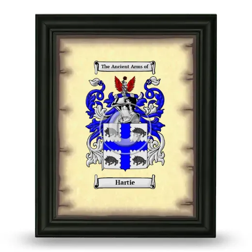 Hartie Coat of Arms Framed - Black