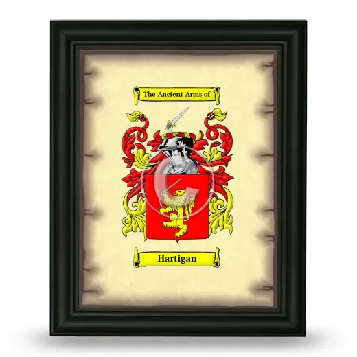 Hartigan Coat of Arms Framed - Black