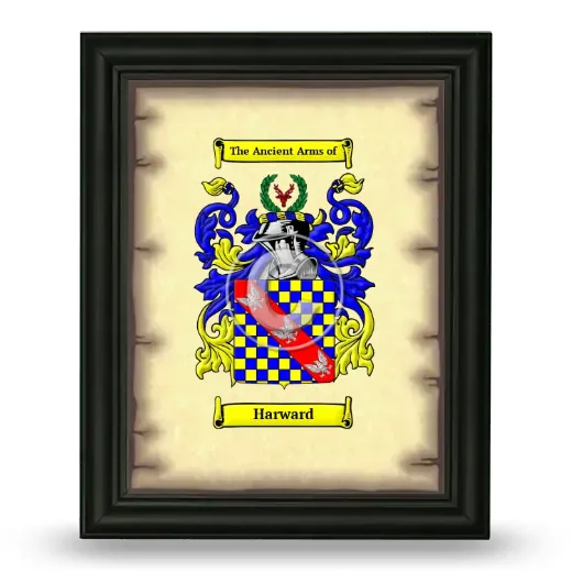 Harward Coat of Arms Framed - Black