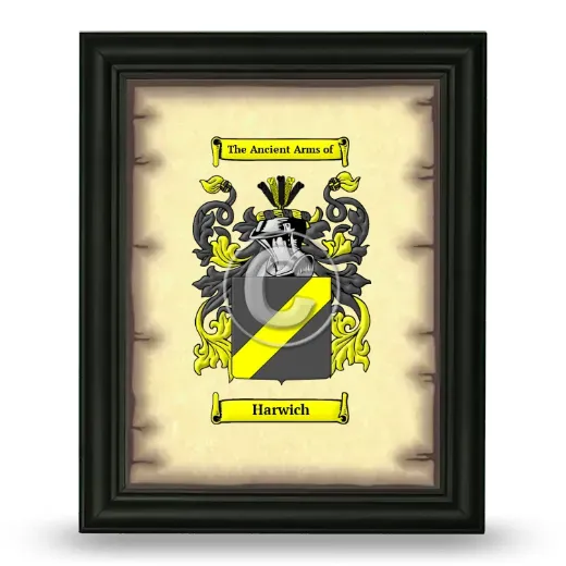 Harwich Coat of Arms Framed - Black